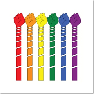 Resist Fists Rainbow Posters and Art